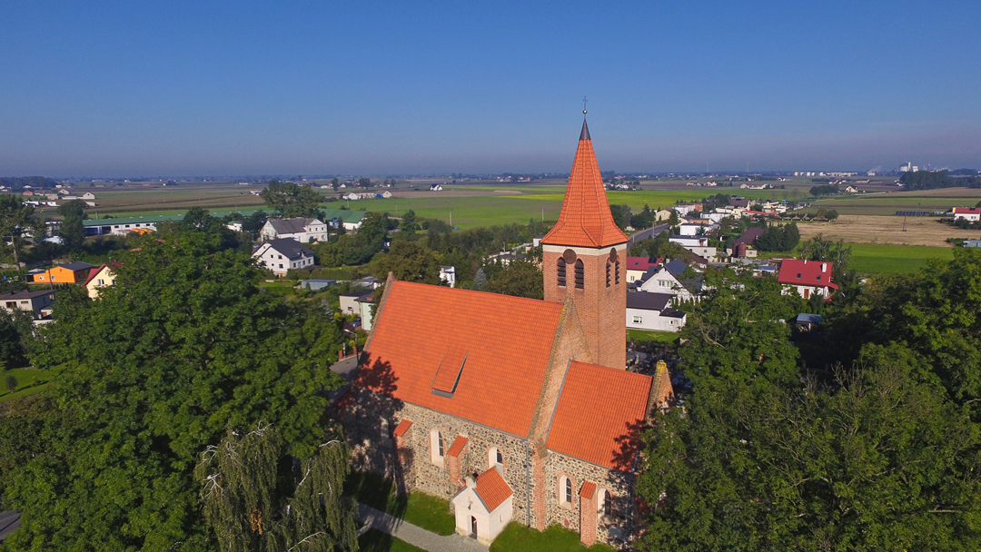 The Gothic church in Grzywna